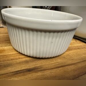 Vintage White Ribbed Dansk International Japan Round Dish Bowl 6"